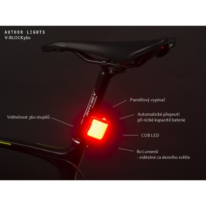 Světlo zad. V-Block360 USB CobLed 80 lm